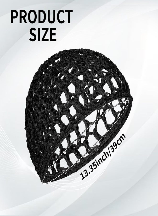 سيبا مجموعة سيبا المكونة من 3 قطع: قبعة شعر مستعار، شبكة شعر، قبعة نوم، شبكة شعر شبكية، شبكة شعر من قماش الرايون المحبوك، أربطة مطاطية، مشبك لف، قبعة نوم كروشيه مضفرة من الساتان للنساء، مناسبة لصنع أغطية الرأس وقبعات النوم. - Image 2